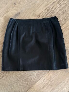 Danier Dark Brown Leather Mini Skirt - Women’s Size 8